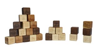 old fashioned toys, handmade wood blocks