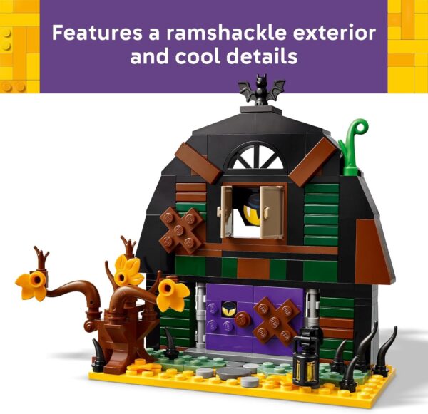 LEGO Halloween Barn Building Toy for Kids - Room Decor & Pretend Play Set for Boys & Girls, Ages 9+ - Storytelling Gift Idea for Halloween or Birthdays - Includes Scary Skeleton Minifigure - 40721