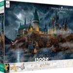 hogwart's castle, thomas kinkade style.