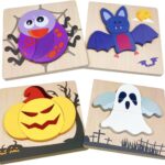 Wooden Halloween Puzzles for Kids