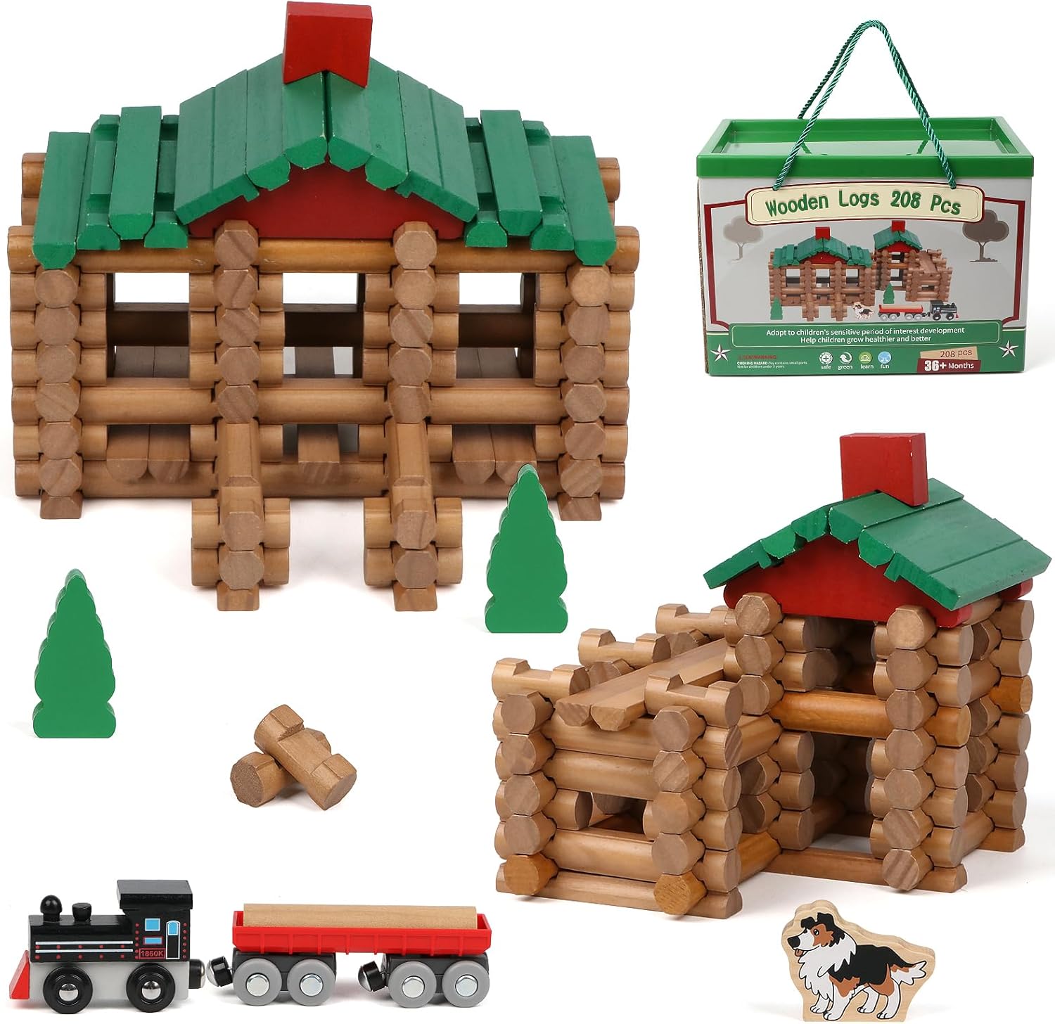 wonder logs wooden building set